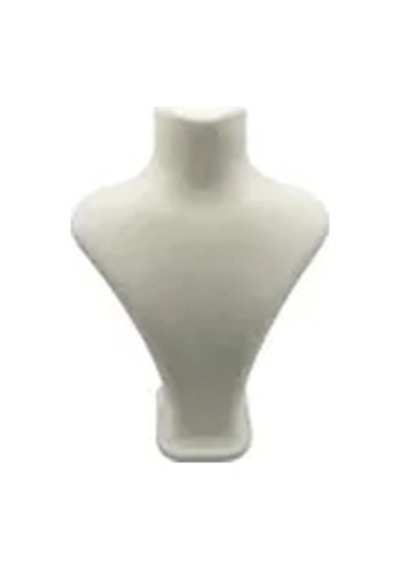 Yerli Üretim Londra Model Süet Kumaş Krem Renk 22/18 Cm Kolye Sergileme Mankeni Çok Renkli