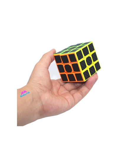 Qiyi Warrior S 3x3 Karbon Fiber Zeka Küpü Akıl Küpü Rübik Küp