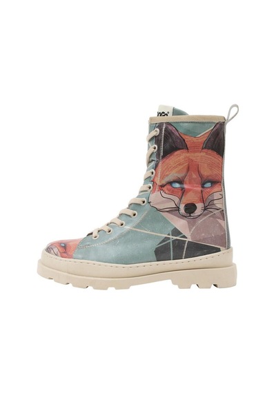 Kadın Vegan Deri Çok Renkli Fermuarlı Uzun Bot - Red Fox Tasarım Multicolor
