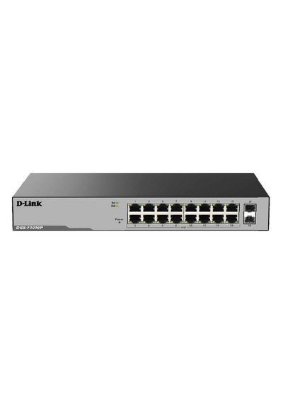 D-lınk Dgs-f1016p 16 Port Gıgabıt 2x1gb Sfp Yönetilemez 250w Poe Swıtch
