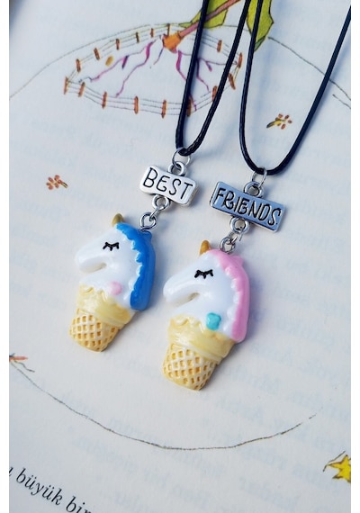 Çılgıntrend Unicorn Best Friend Kolye Gümüş