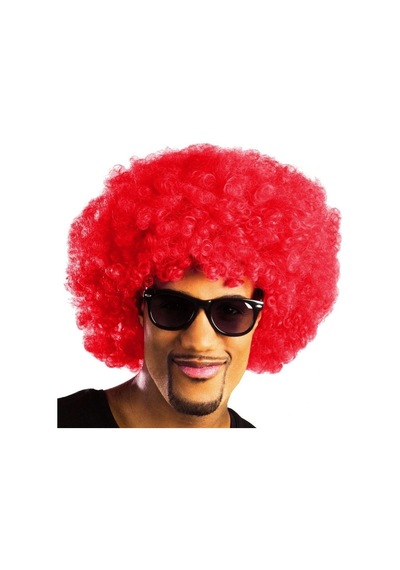 Kırmızı Renk Kıvırcık Afro Bonus Peruk Çocuk