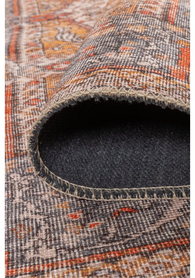 Foldy Vintage Desenli Dokuma Taban Dekoratif Pastel Renkli Halı Fl 27 Renkli 2