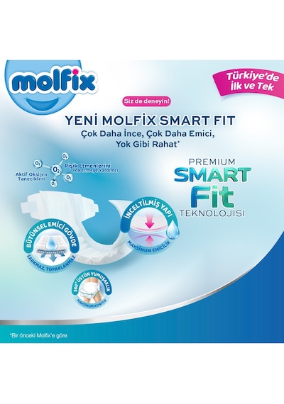 Molfix Premium Smart Fit Ultra Fırsat Paketi 5 Beden Junior 66 Adet