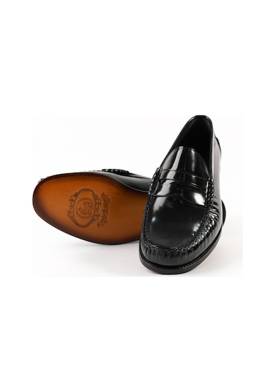 Tuna Hakiki Deri Siyah Açma Unisex Kösele Loafer Ayakkabı - K670 Siyah