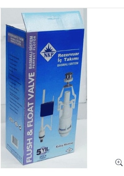 Nkp Basmalı Klozet İç Takım Çift Basmalı Beyaz
