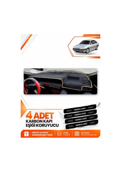 Fıat Tempra 1992-1997 Analog Konsol Uyumlu Ön Örtüsü Torpido Koruma Kılıfı - Siyah Bej