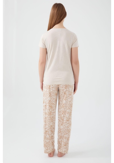 Pierre Cardin 8521 Tropical Vibes Kadın Kısa Kol Pijama Takım 001