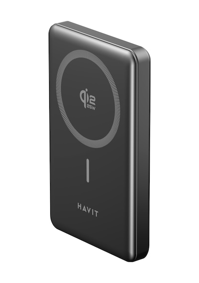 Havit Pb5203 Pro 10.000mah Qi2 Magsafe Powerbank - 25w Hızlı Şarj, Alüminyum Kasa Siyah