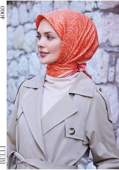 Belli Luxury Twill İpek Eşarp 4060 Turuncu