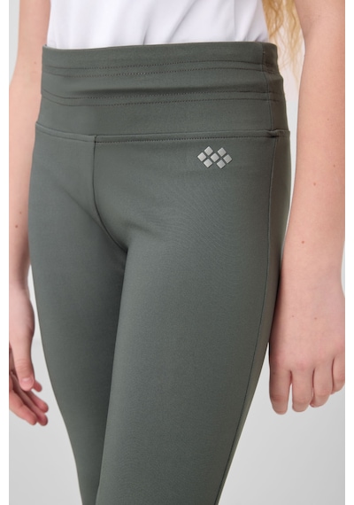 Tommylife Haki Esnek Standart Fit Basic Performans İspanyol Paça Kız Çocuk Tayt - 75193 Haki