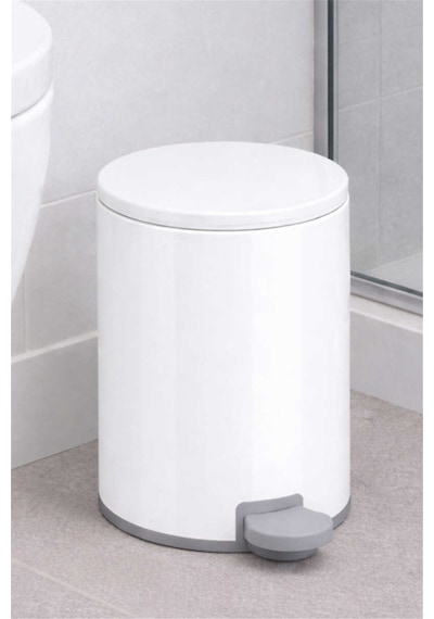 Cigo 3 Lt Banyo Mutfak Ofis Çelik Çöp Kovası - Beyaz-7308