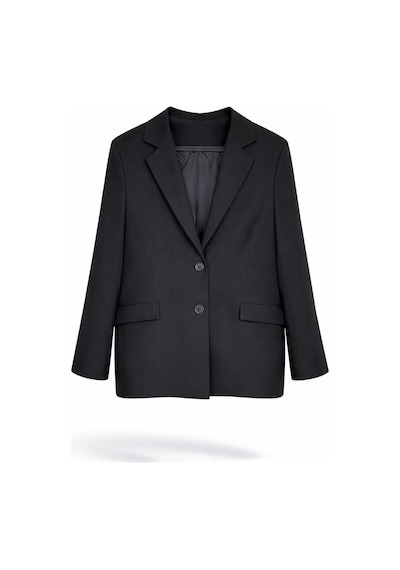 5in1Canpolat Siyah Kapak Cepli Blazer Ceket 5005