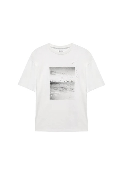 Quzu Kadın T-shirt Ekru Kadın T-shirt 1810079 Ekru