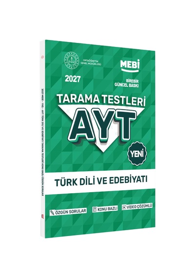 2027 YKS-AYT MEBİ-OGM 4lü Özgün Tarama Sözel (SÖZ) Test Kitabı SETİ A4 Boyut BASKI ÜCRETİ
