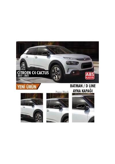 Citroen Cactus (2017 - 2021) Batman Ayna Kapağı Arası (parlak Siya