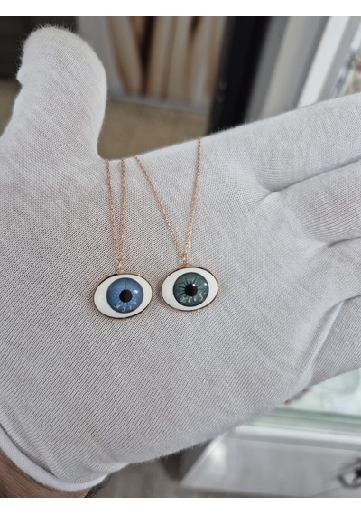 925 Ayar Papatya Silver Özel İsimli Silinmez Göz Kolye.rose.gold.rodaj Gümüş
