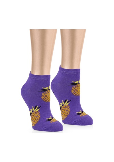 Ozzy Socks 5 Çift Eğlenceli Desenler Kadın Patik Çorap Ozzyp006 Renkli1