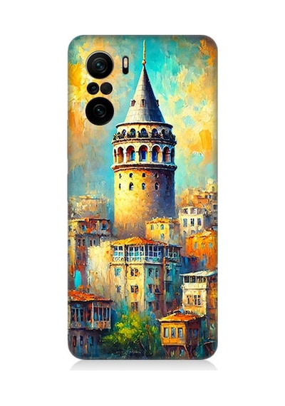 Xiaomi Poco F3 Uyumlu Galata Da Renkli Işıklar Desenli Silikon Kılıf Çok Renkli
