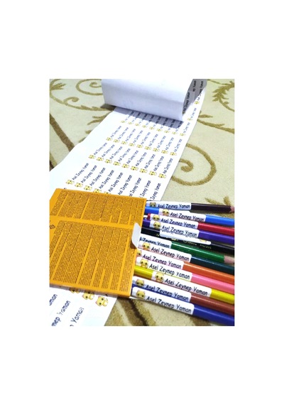 Kişiye Özel Okul İsim Etiketi 126 Adet Suya Dayanıklı Yırtılmaz Defter Kalem Kitap Etiketi Diğer