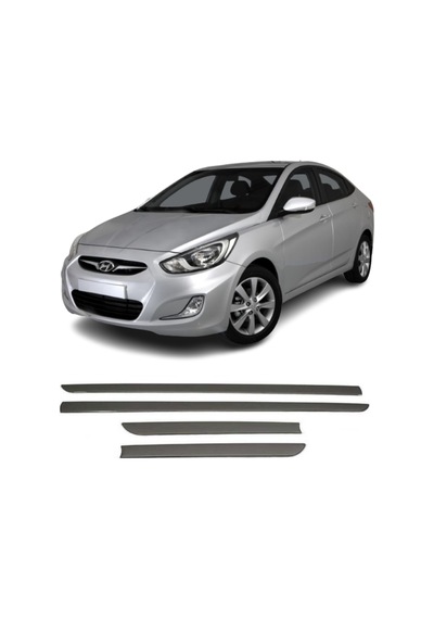 Agtuning Hyundai Accent Solaris Krom Yan Kapı Çıtası 2011 ve Üzeri Paslanmaz