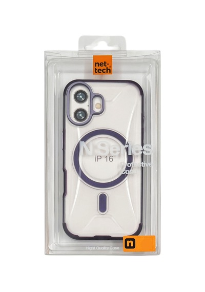Nettech Apple Uyumlu iPhone 16 Wendell Magsafe Arka Koruma Kılıf - Siyah Siyah