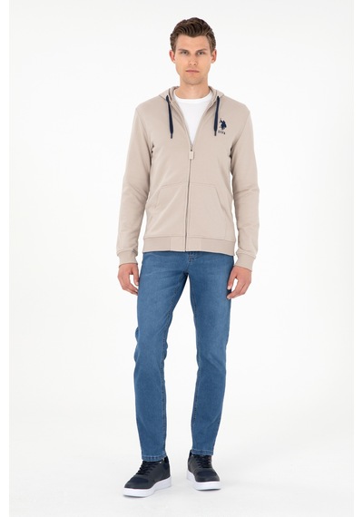 U.s. Polo Assn. Erkek Taş Sweatshirt 50289028-vr049 Taş