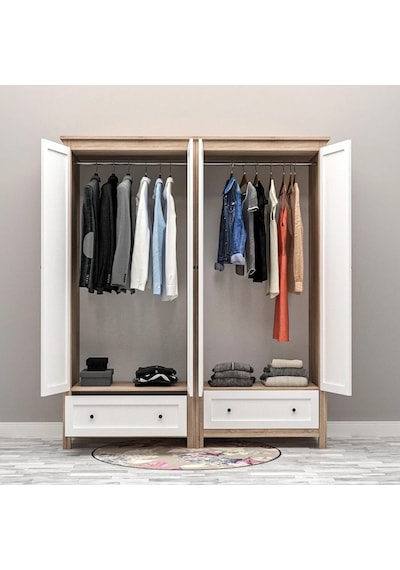 Afşin 4 Kapılı Gardrop Mdf Sis Gri Afşin 4 Kapılı Gardrop Mdf Sis Gri