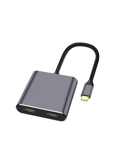 Type-c To Çift Hdmı 4k Ultra Hd Çevirici Adaptör Çift Ekran Dönüştürücü - Fc485