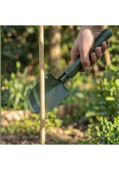 Kiwi Garden Kgms-701 Çok Amaçlı Katlanır Kürek Kamp Bahçe Kullanımı Kaymaz Sap Çok Renkli