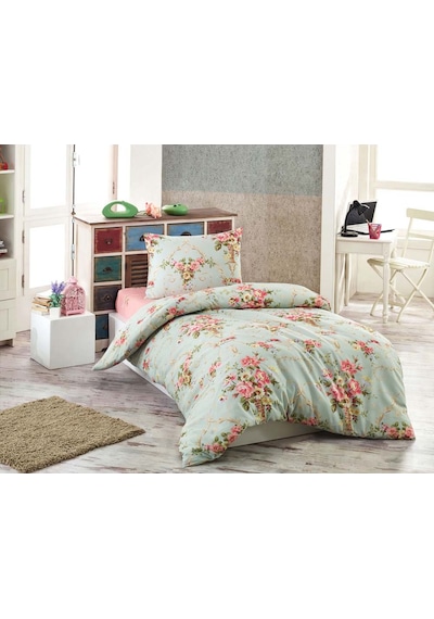 Eponj Home Kolay Ütülenir Nevresim Takımı Tek Kişilik Alanur Mint