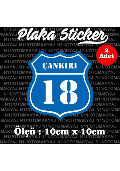 18 Çankırı İl Şehir Plaka Sticker Futbol Spor Kulüb