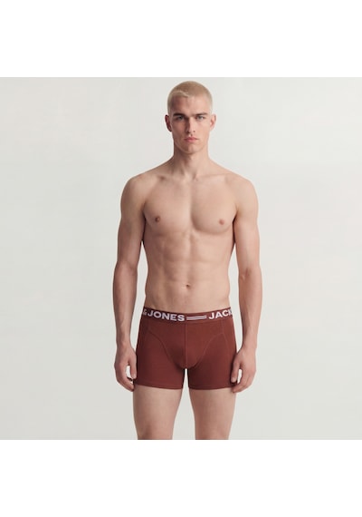 Jack & Jones Erkek Siyah Logolu 3'lü Boxer Paketi - Sense - 12081832 Scarab