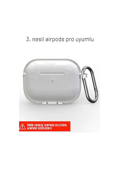 Apple AirPods Pro 3. Nesil İle Uyumlu Şeffaf Cyrstal Clear Ultra Berrak Kılıf Kulaklık Değildir Belirtilmemiş