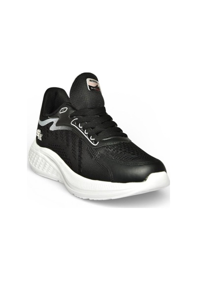 Fox Shoes Y702500804 Siyah Kumaş Kalın Tabanlı Spor Ayakkabı Sneakers Siyah