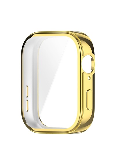 Huawei Watch Fit 3 İçin Kılıf 360 Full Round Soft Silicone Gold Watch Fit 3 İle Uyumlu Kılıf - Gold Çok Renkli
