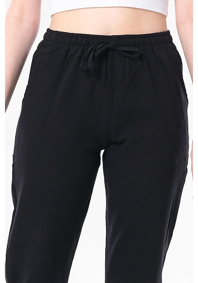 Eliş Şile Bezi Şile Bezi Çift Cepli Unisex Yazlık Pantolon Siyah Syh-siyah Siyah