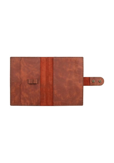 A5 Defter Ve Ajanda Kılıfı - %100 Rainbow Deri - Ko10001 - Tobacco Tobacco