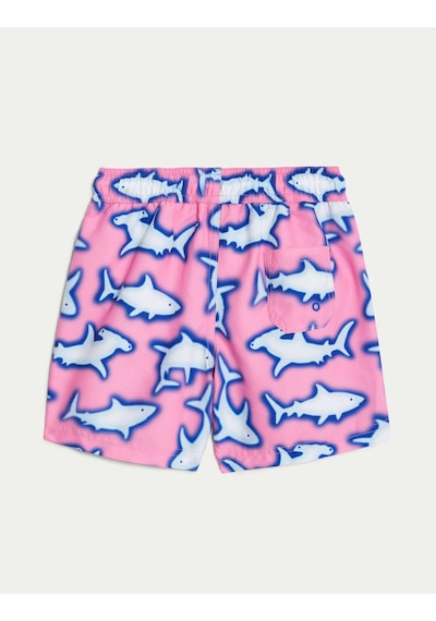 Marks & Spencer Köpekbalığı Desenli Deniz Şortu (2-7 Yaş) T88003976W Pembe