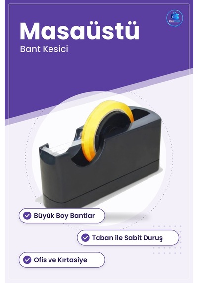 Bant Kesici Büyük Bantlar İçin Masaüstü Makinesi Ofis Kırtasiye K 1 Adet
