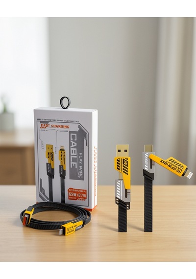 Hızlı Veri Kablosu 4'ü 1 Arada Metal 65w 27w Apple Uyumlu iPhone 480mbps Standart