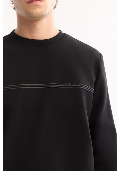 Avva Erkek Siyah Bisiklet Yaka Pamuklu Bi-stretch Baskılı Regular Fit Sweatshirt A52y1325 Avva Erkek Siyah Bisiklet Yaka Pamuklu Bi-stretch Baskılı Regular Fit Sweatshirt A52y1325