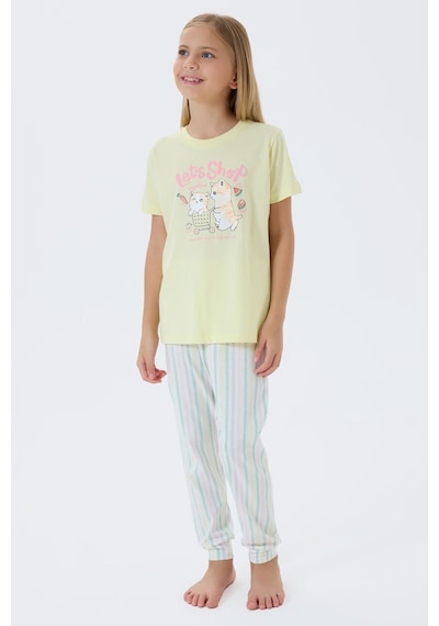 Arnetta Kız Çocuk Sarı Pijama Takım Sarı