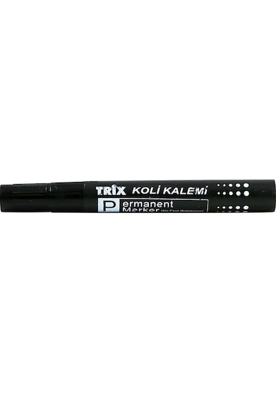 Trix T-766 Siyah Permanent Koli Kalemi Siyah