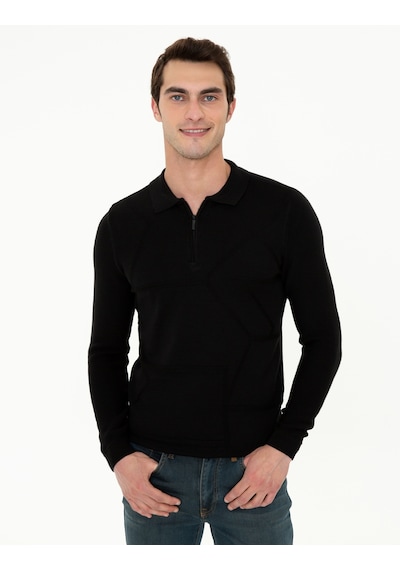 Pierre Cardin Erkek Siyah Triko Kazak 50241455-vr046 Siyah