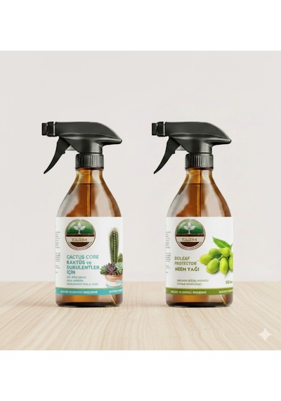Kaktüs-sukulent Bitki Besini Ve Neem Yağı İkili Bakım Seti 2 L - 1 L - 1 L - 500 ML