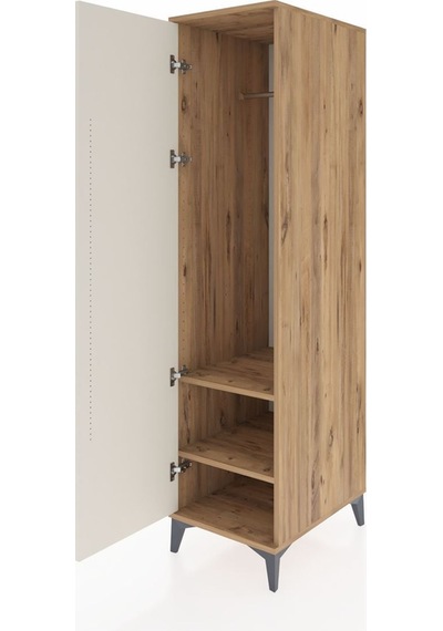 Kronos Dolap 2 Raflı Tek Kapaklı Tek Askılı 44x59x182 Çam-aytaşı Atlas Çam