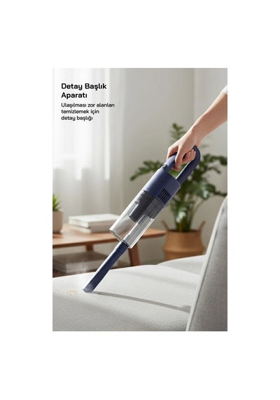 Dikey Mavi Elektrikli Süpürge 500w 90 Başlık - 1.5lt Toz Hazne - Çift Filtre Svc-8628 Bx40
