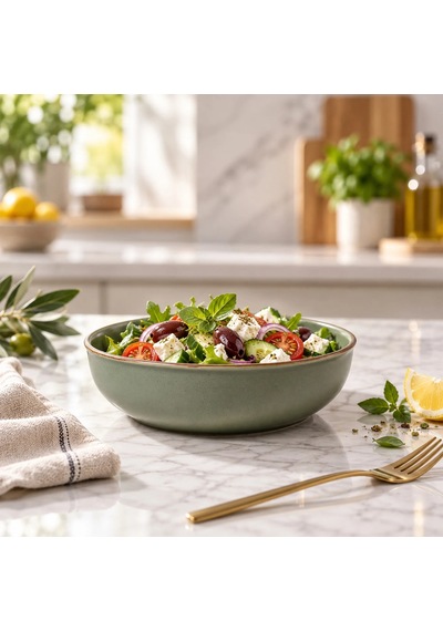 Güral Ece 23 Cm Salata Kasesi Mat Yeşil 26y