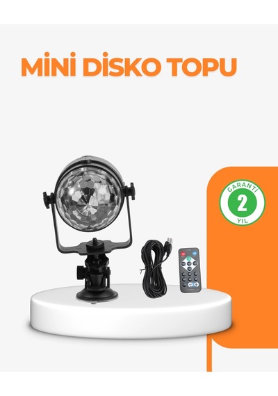 Buğz 3 Renk 7 Mod Döner Disko Topu Işık .